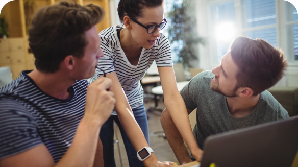 Development team working on enterprise directory solution