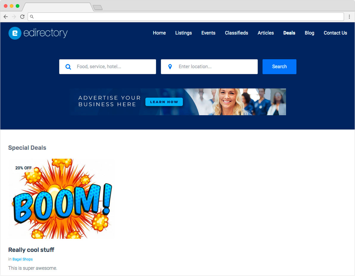 eDirectory - Deals Module