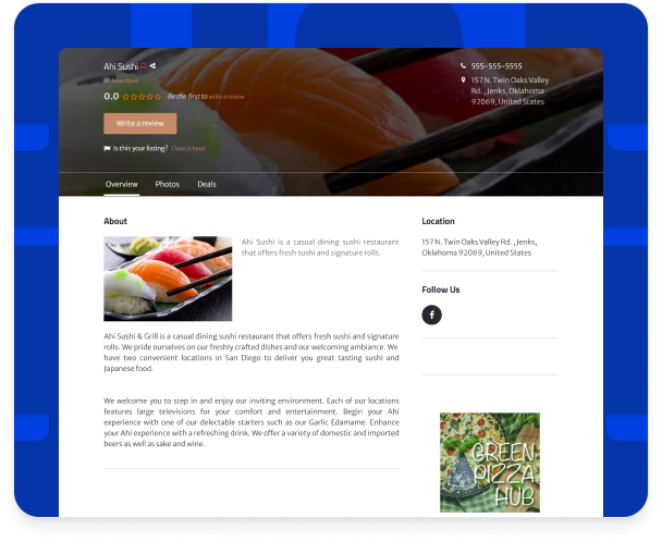 Restaurant profiles